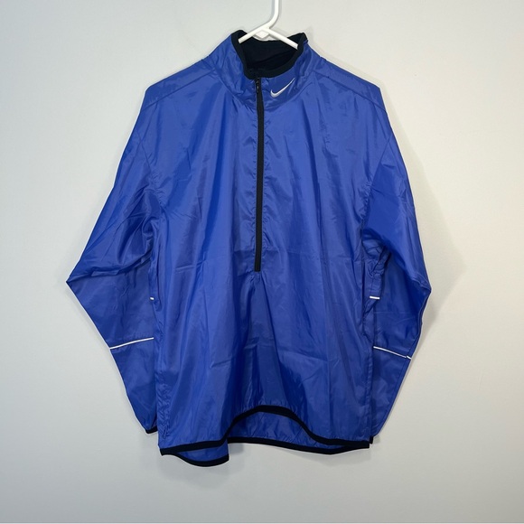 VINTAGE Nike Jacket Mens Small Purple Half Zip Windbreaker Vented Lightweight - Picture 1 of 9